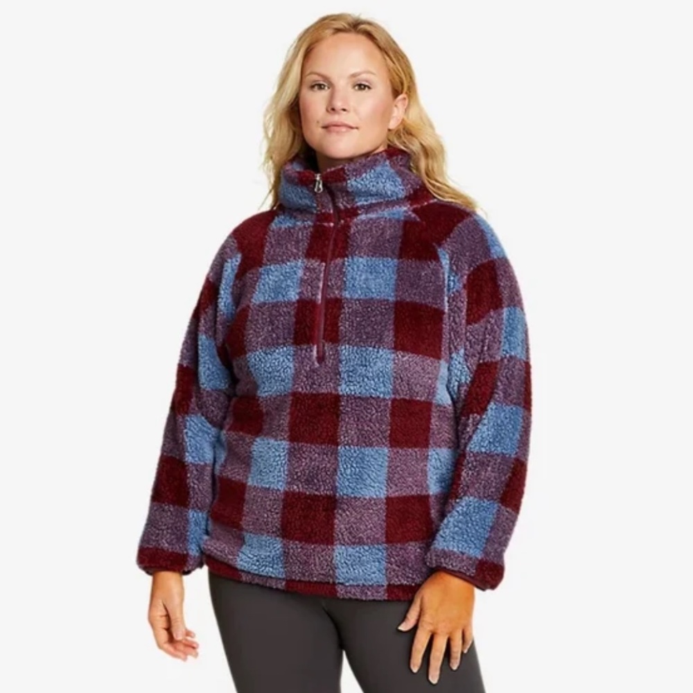 Eddie Bauer | Plush Fleece Quest Quarter Zip Harbor | Women's L | NWT